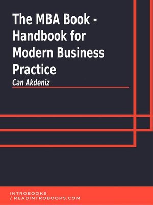 cover image of The MBA Book--Handbook for Modern Business Practice